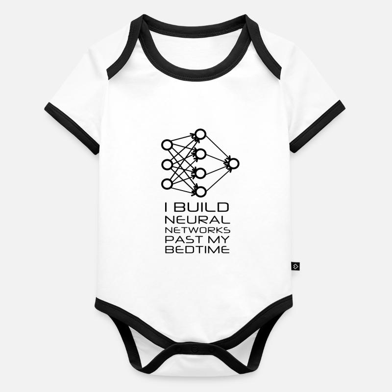 Réseau neuronal - Machine Learning Body Bébé bio contrasté manches courtes