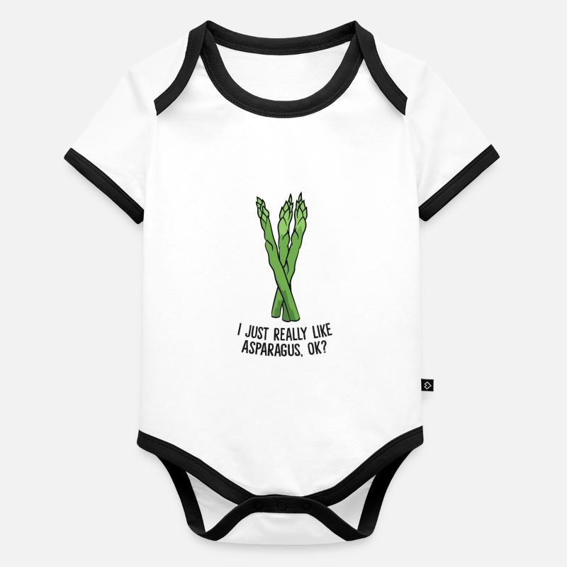 Ich Liebe Spargel Einfach Wirklich, Ok? Baby Bio-Kurzarm-Kontrastbody