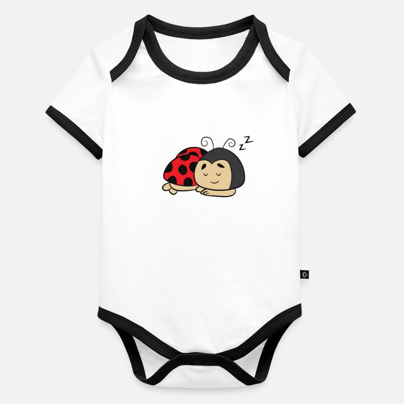 Ladybug Sleeping Tired Ladybug Napping Ladybug Organic Baby Contrasting Bodysuit