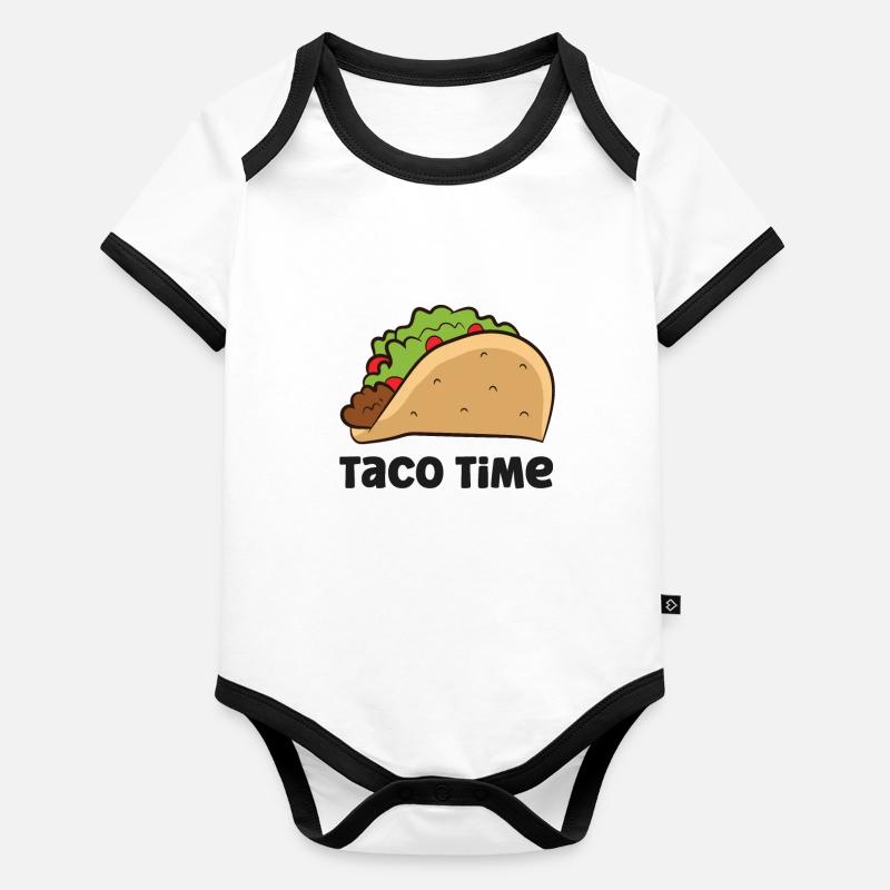 Taco Time Funny Taco Organic Baby Contrasting Bodysuit