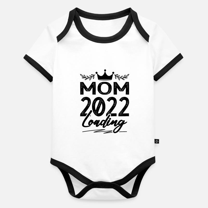 Mom 2022 Loading Baby Bio-Kurzarm-Kontrastbody