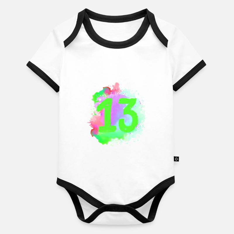 13 Nombre d’objets blob Body Bébé bio contrasté manches courtes