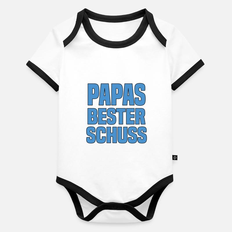 Papas Bester Schuss Baby Bio-Kurzarm-Kontrastbody