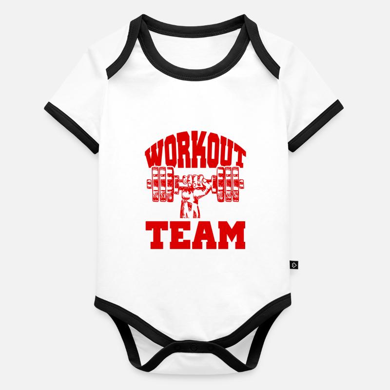 Workout Team Baby Bio-Kurzarm-Kontrastbody