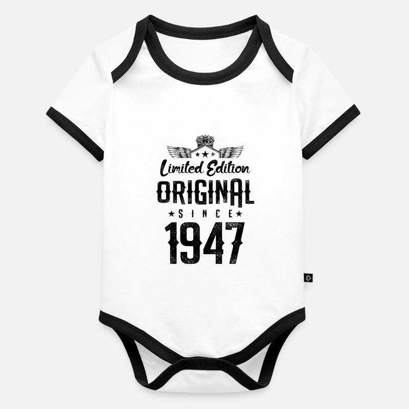 Édition limitée 1947 Body Bébé bio contrasté manches courtes