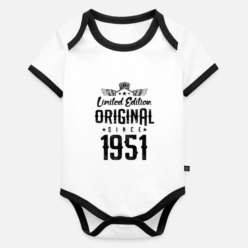 Édition limitée 1951 Body Bébé bio contrasté manches courtes