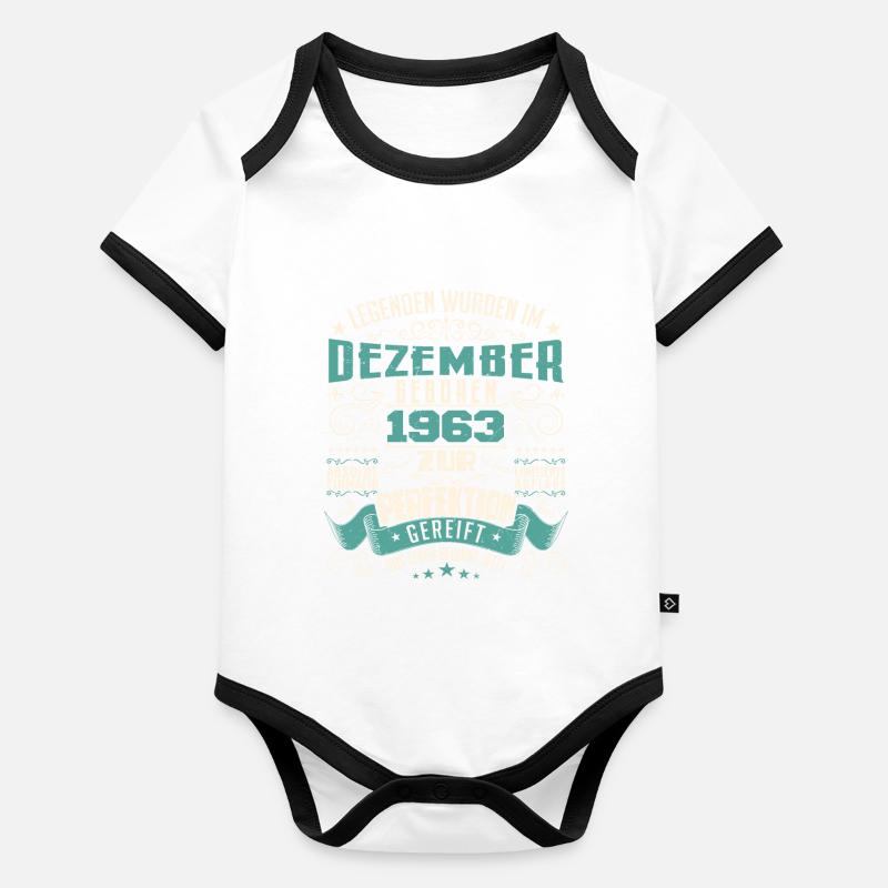 Legenden werden geboren im Dezember 1963 Body Bébé bio contrasté manches courtes