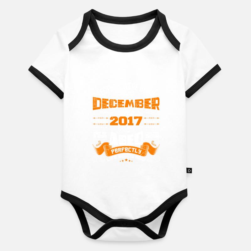 Legends were born in December 2017 | gift Body Bébé bio contrasté manches courtes