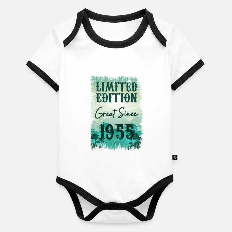 Einzigartig seit 1955 Baby Bio-Kurzarm-Kontrastbody