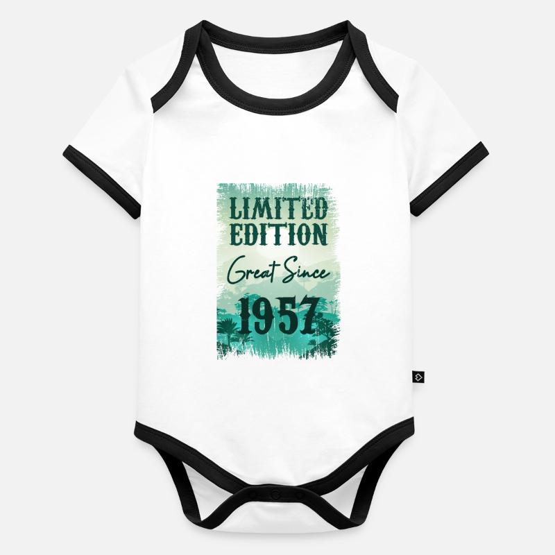 Einzigartig seit 1957 Baby Bio-Kurzarm-Kontrastbody