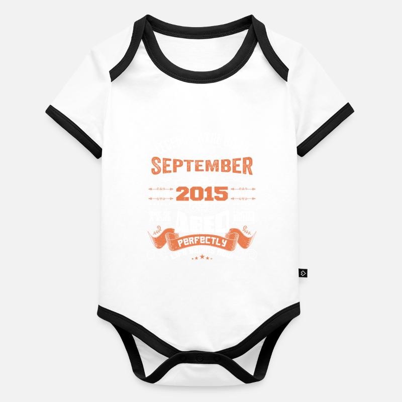 legends were born in September 2015 | gift ideas Body Bébé bio contrasté manches courtes