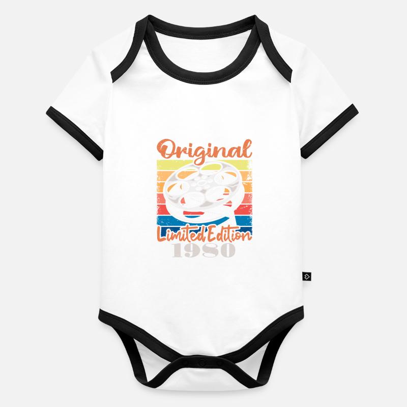 Édition Originale Limitée De 1980 Body Bébé bio contrasté manches courtes
