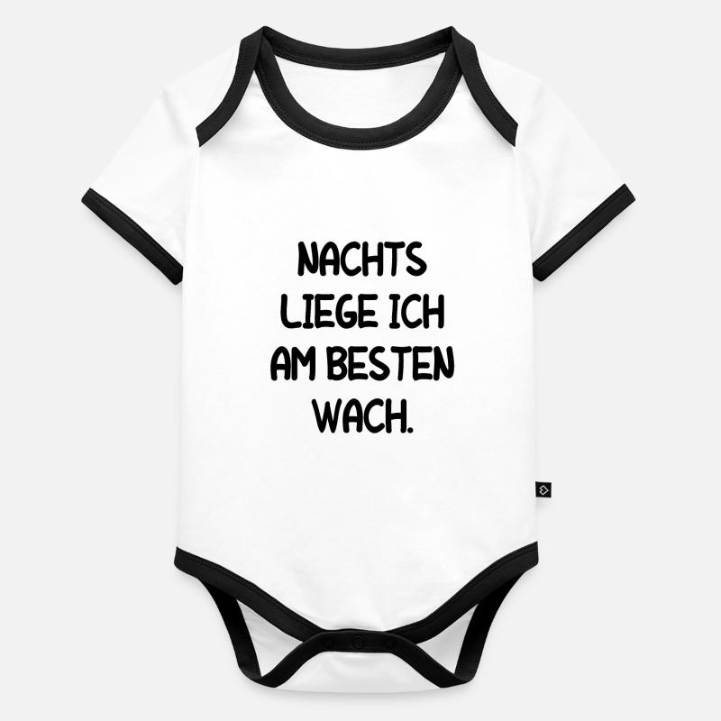Müde Schlaflos Wach Bleiben Mitarbeiter Geschenk Baby Bio-Kurzarm-Kontrastbody