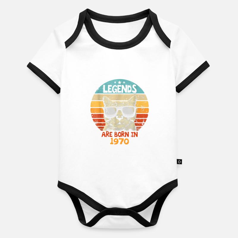 Die Legenden wurden 1983 geboren Jubiläumsgeschenk Baby Bio-Kurzarm-Kontrastbody