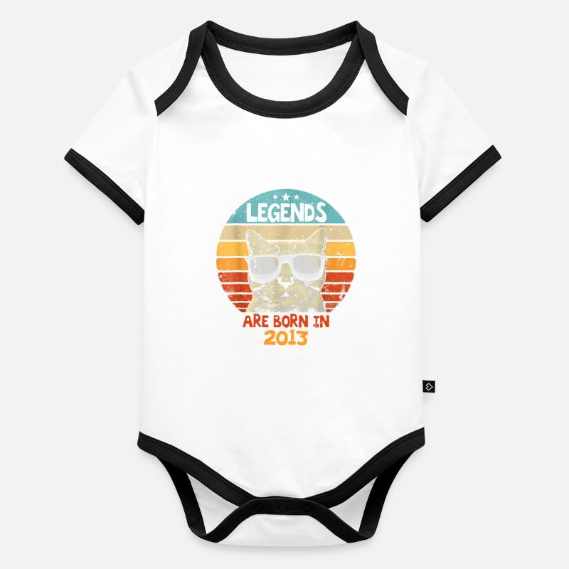 Die Legenden wurden 2013 geboren Jubiläumsgeschenk Baby Bio-Kurzarm-Kontrastbody