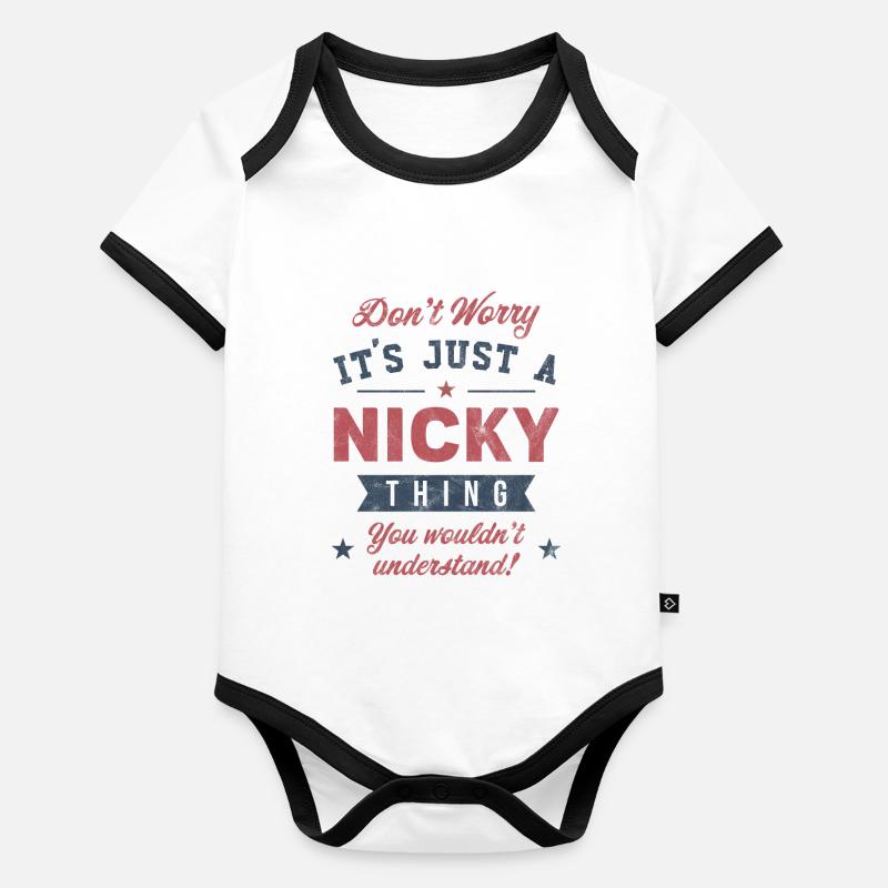 C’est un truc Nicky Body Bébé bio contrasté manches courtes