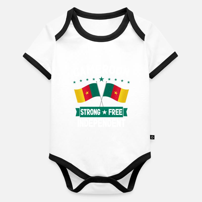 Cameroun Body Bébé bio contrasté manches courtes