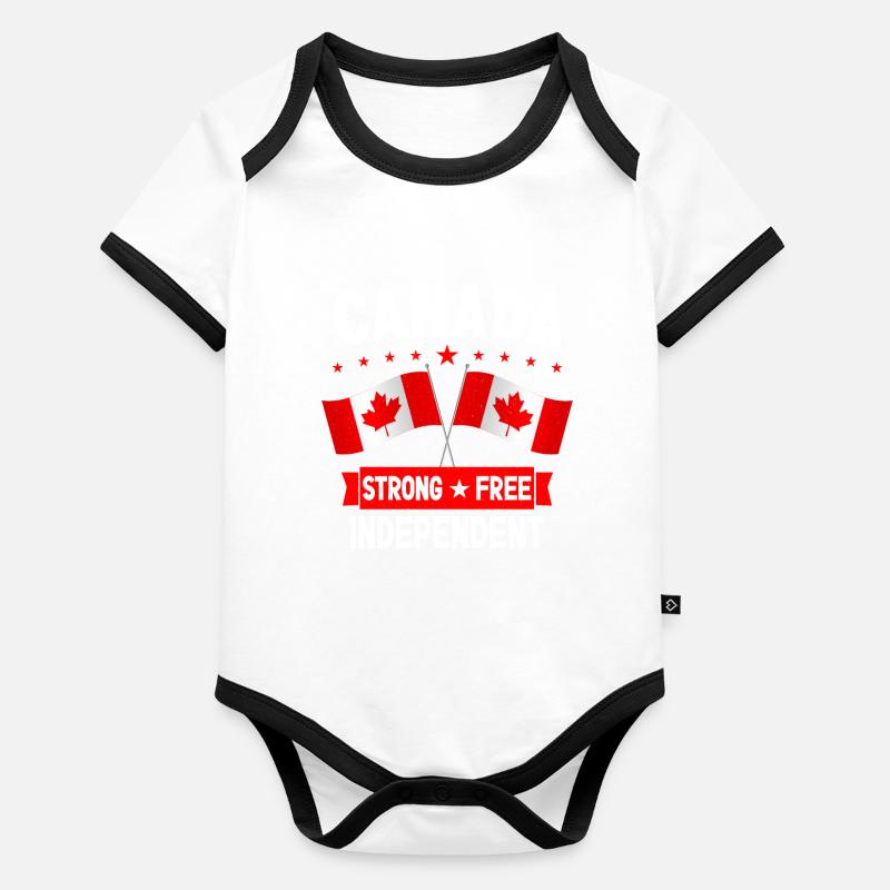 Kanada Baby Bio-Kurzarm-Kontrastbody
