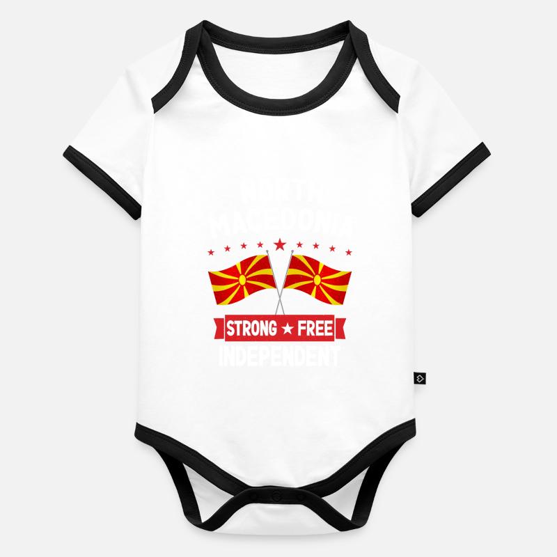 Macédoine du Nord Body Bébé bio contrasté manches courtes