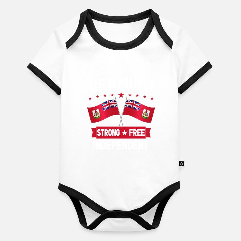 Bermudes Body Bébé bio contrasté manches courtes