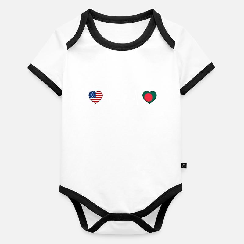 Bangladesch Baby Bio-Kurzarm-Kontrastbody