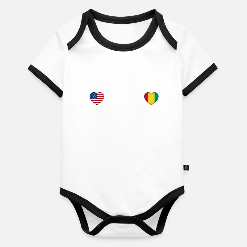 Guinée Body Bébé bio contrasté manches courtes