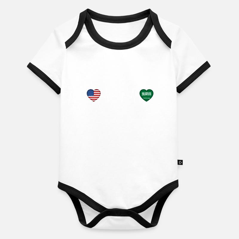 Saudi-Arabien Baby Bio-Kurzarm-Kontrastbody
