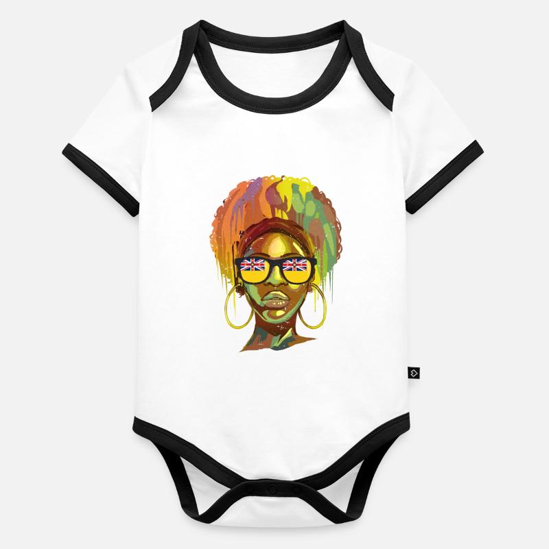 Niue Baby Bio-Kurzarm-Kontrastbody