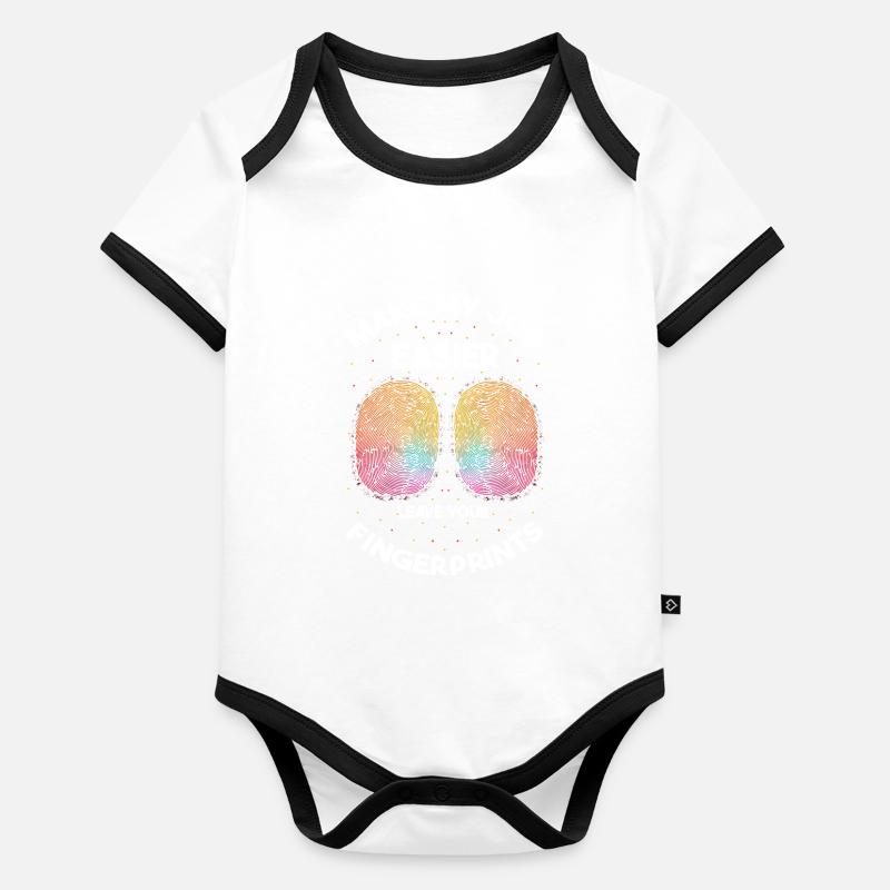 Forensik und forensische Wissenschaft Baby Bio-Kurzarm-Kontrastbody