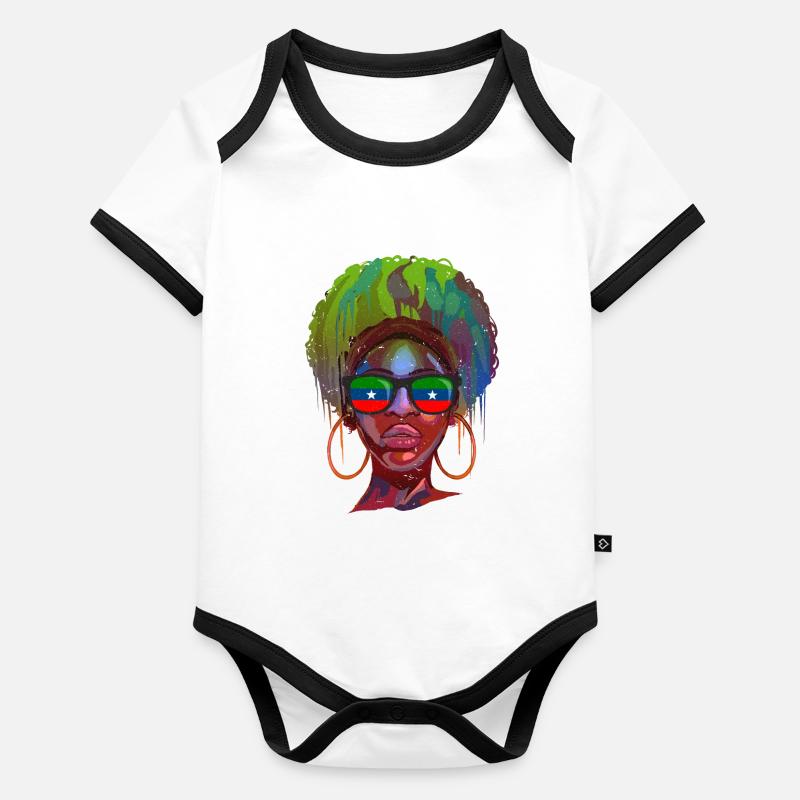 Ogaden Body Bébé bio contrasté manches courtes