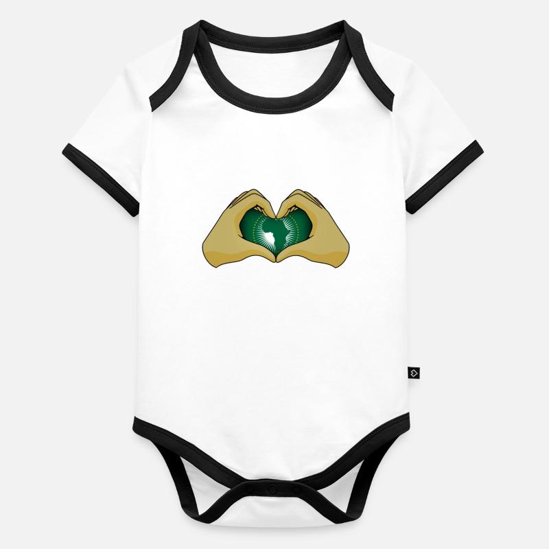 Afrikanische Union Baby Bio-Kurzarm-Kontrastbody
