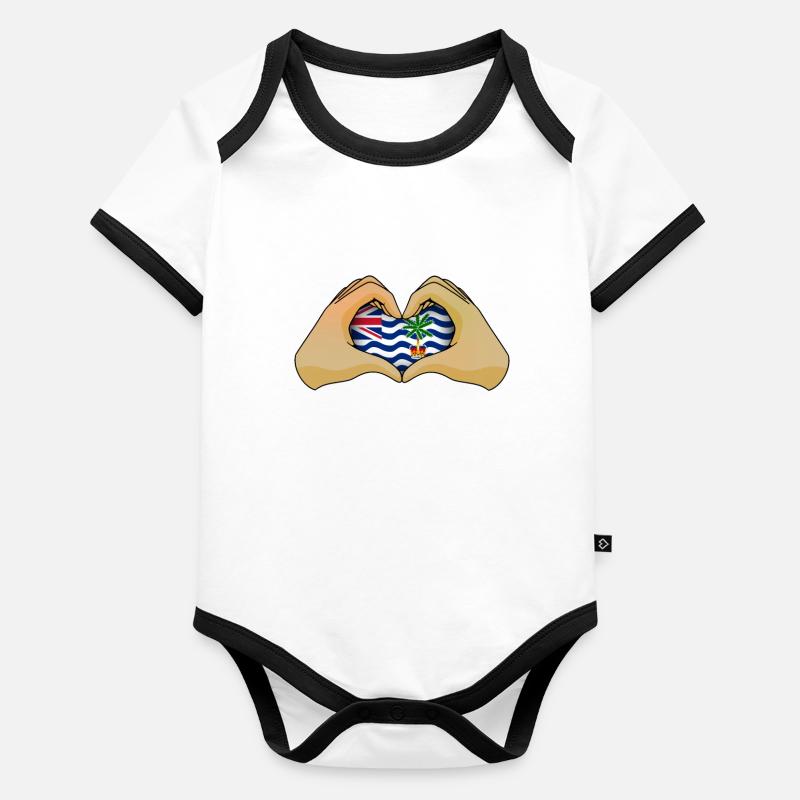 British Indian Ocean Territory Organic Baby Contrasting Bodysuit