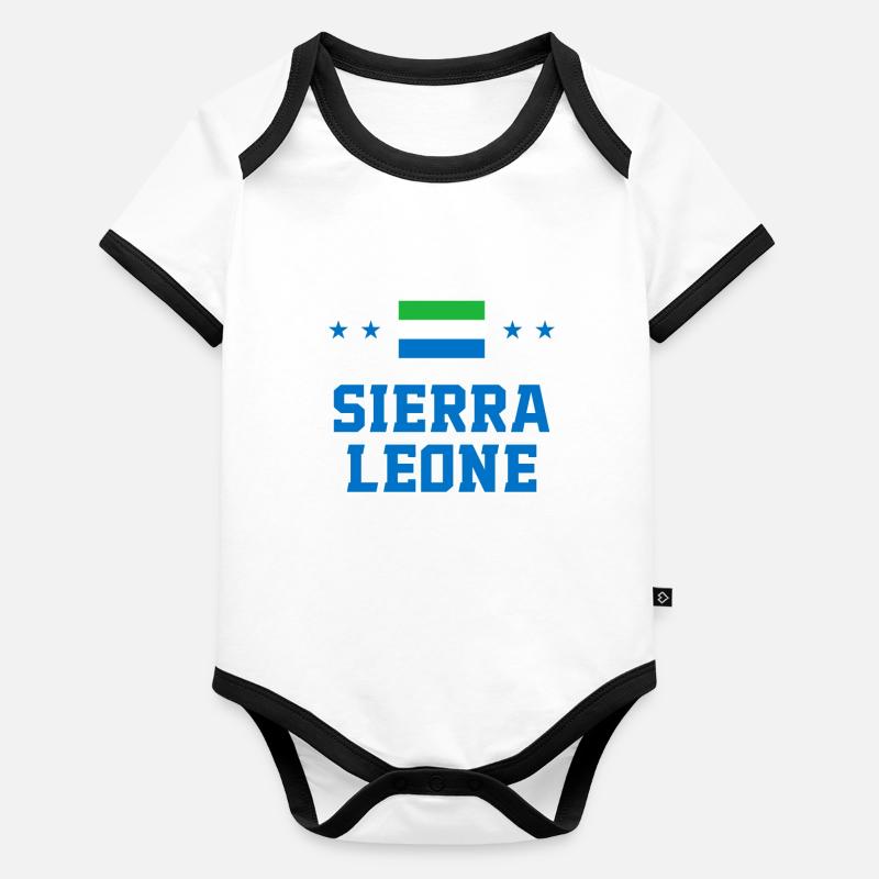 Sierra Leone Body Bébé bio contrasté manches courtes