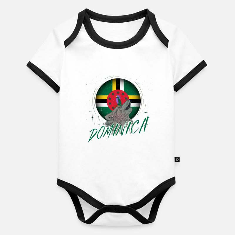 Dominique Body Bébé bio contrasté manches courtes
