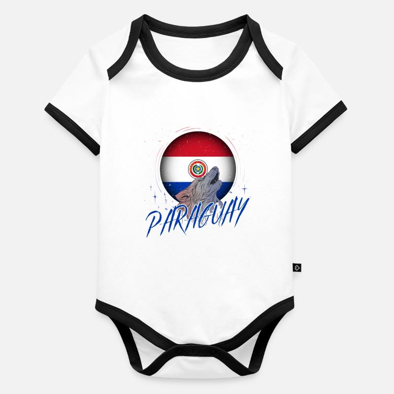 Paraguay Body Bébé bio contrasté manches courtes
