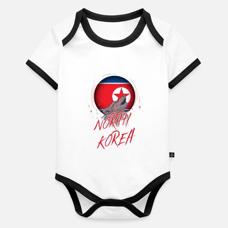 North Korea Organic Baby Contrasting Bodysuit