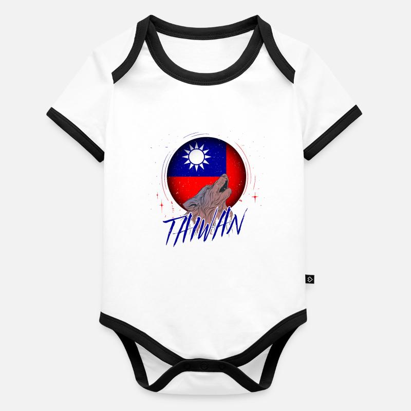 Taïwan Body Bébé bio contrasté manches courtes