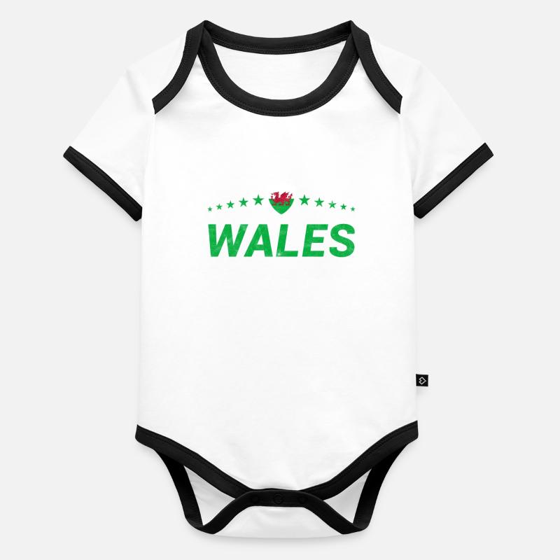 Wales Baby Bio-Kurzarm-Kontrastbody