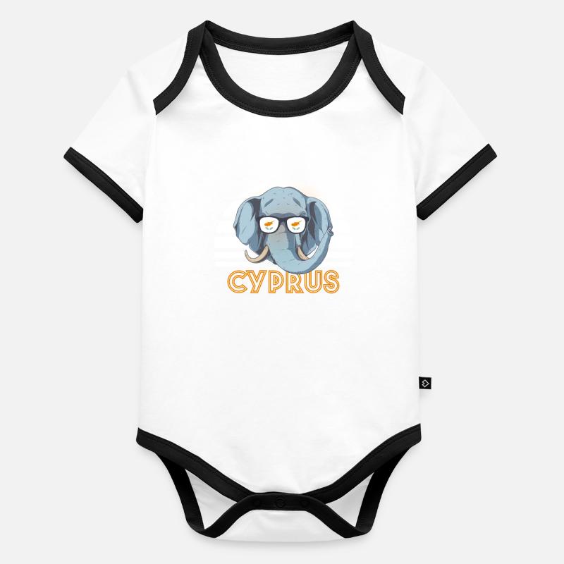 Chypre Body Bébé bio contrasté manches courtes