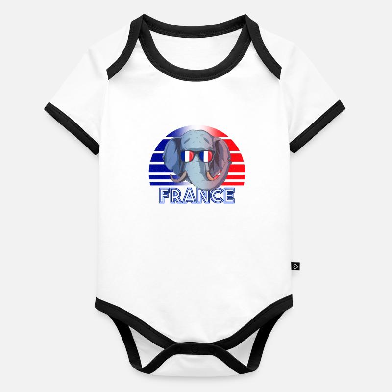 France Organic Baby Contrasting Bodysuit