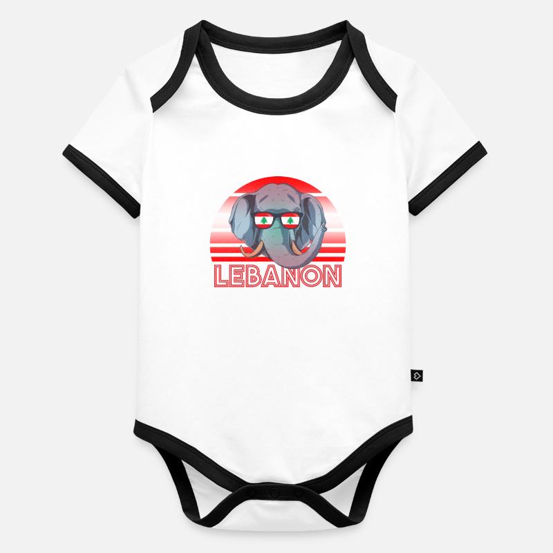 Libanon Baby Bio-Kurzarm-Kontrastbody