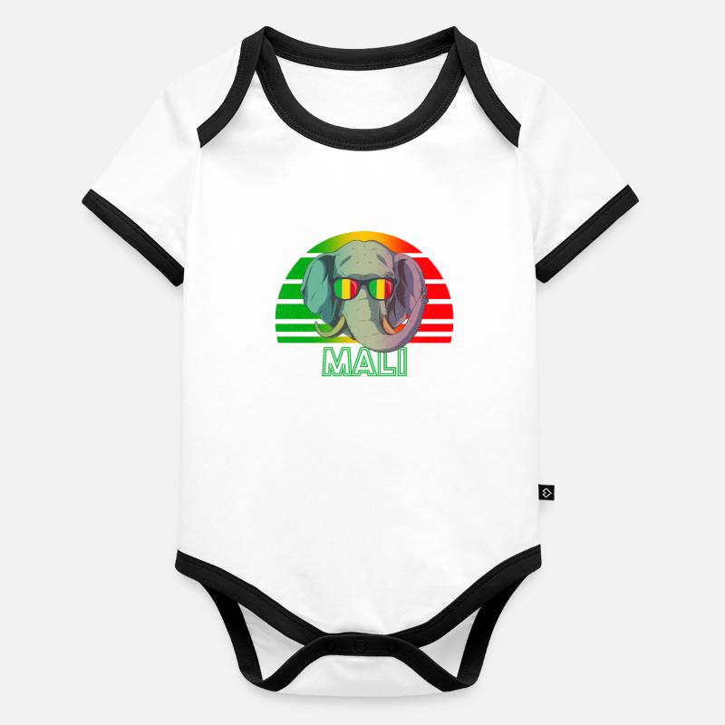 Mali Baby Bio-Kurzarm-Kontrastbody