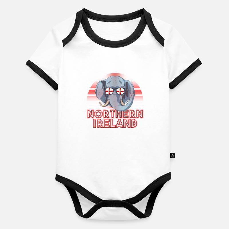 Nordirland Baby Bio-Kurzarm-Kontrastbody