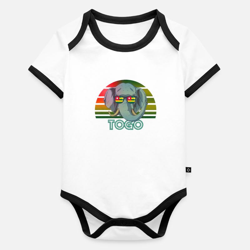 Togo Baby Bio-Kurzarm-Kontrastbody