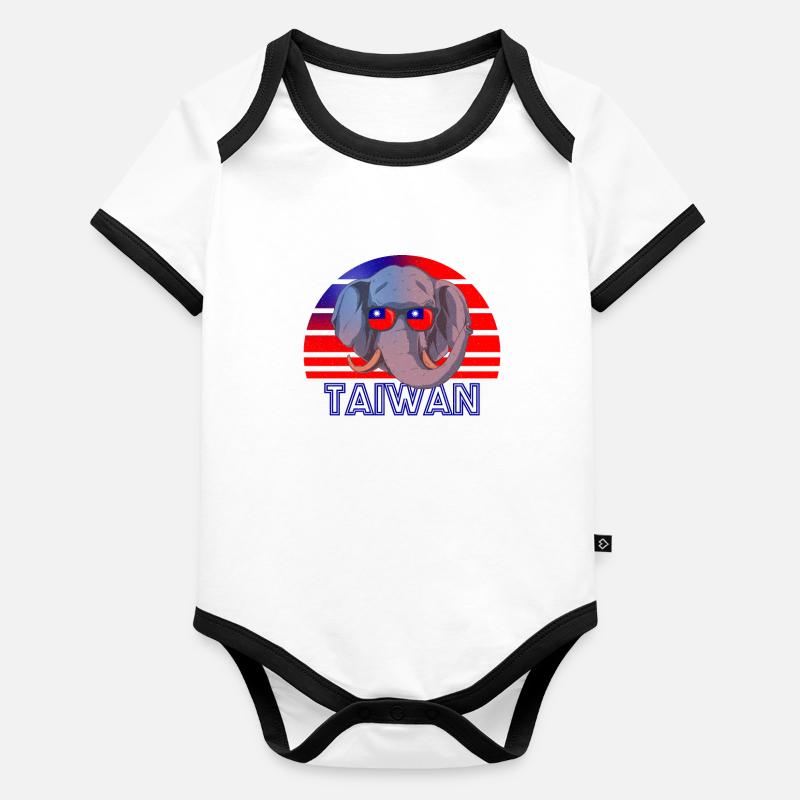 Taïwan Body Bébé bio contrasté manches courtes