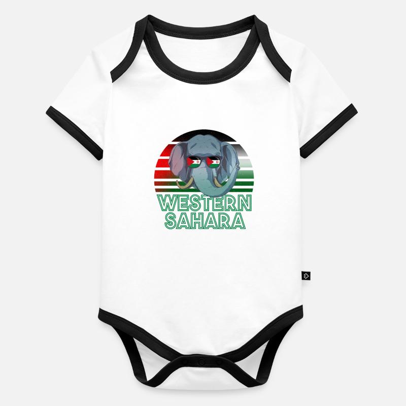 Westsahara Baby Bio-Kurzarm-Kontrastbody