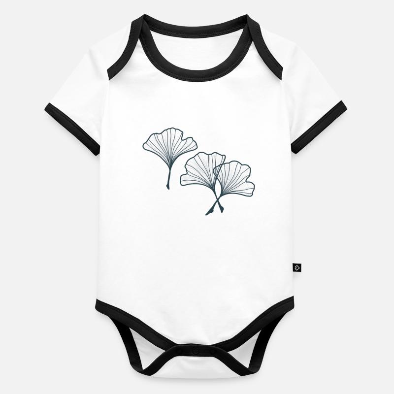 Ginko geht Baby Bio-Kurzarm-Kontrastbody
