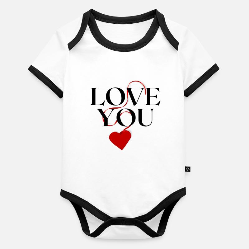 Love you Organic Baby Contrasting Bodysuit