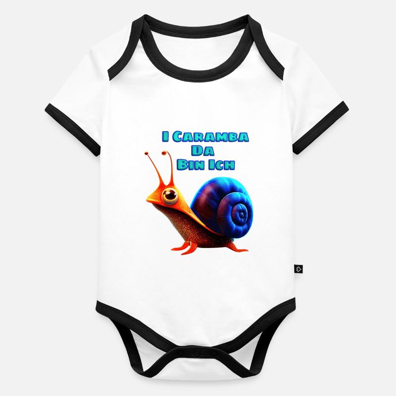 I Caramba da bin ich Baby Bio-Kurzarm-Kontrastbody