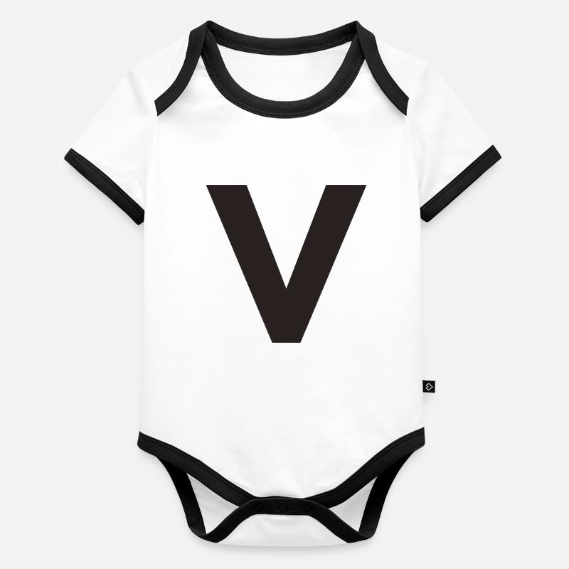 V Organic Baby Contrasting Bodysuit